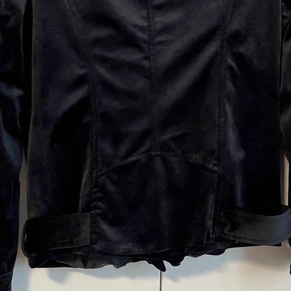 VERO MODA NWOT Black Velvet Moto Jacket Lined, Size M - Picture 9 of 13